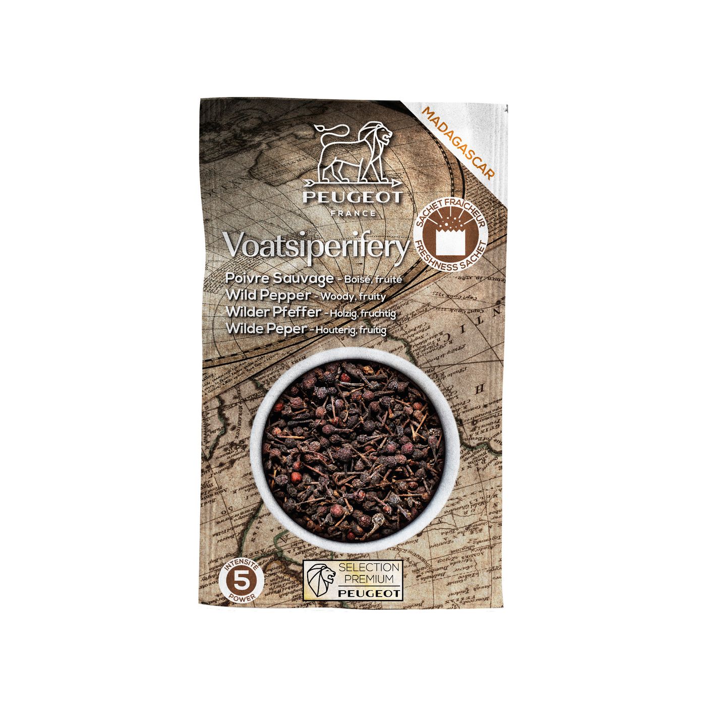 3 sachets fraîcheur de poivre noir sauvage premium Voatsiperifery (Madagascar)